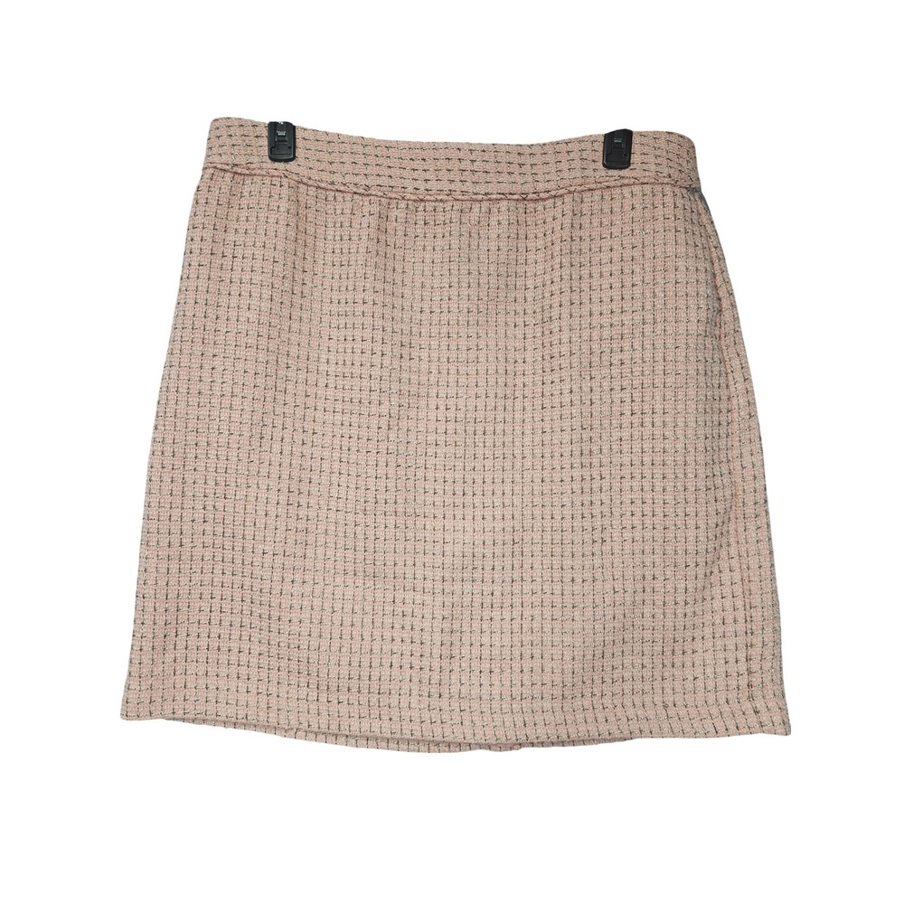 Liz Claiborne Pink Tweed Mini Skirt Metallic Boucle Size 18 NWT
